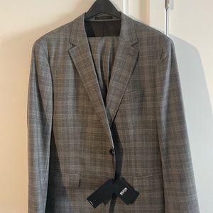 Men’s Boss Hugo Boss Full Suit Nordstrom Wool 46R Suit Pants & Jacket Slim Fit
